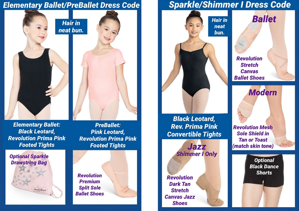 Elementary Ballet/PreBallet Dress Code